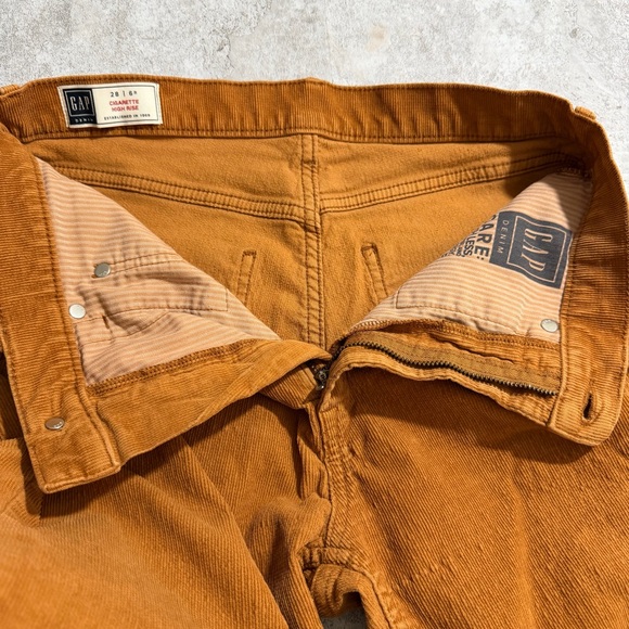Gap Women's Tan Corduroy Cigarette High Rise 6R 28 Workwear Casual - Picture 6 of 7